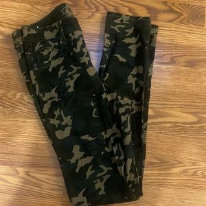 Army Print Skinny Stretch Jeans